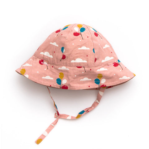 Ružový obojstranný letný klobúčik