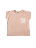 Letné ružové tričko s vreckom