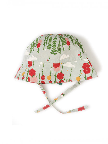 Obojstranný letný klobúčik "tajná záhrada"